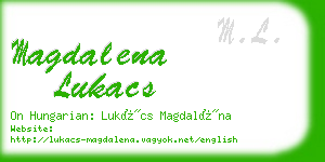 magdalena lukacs business card